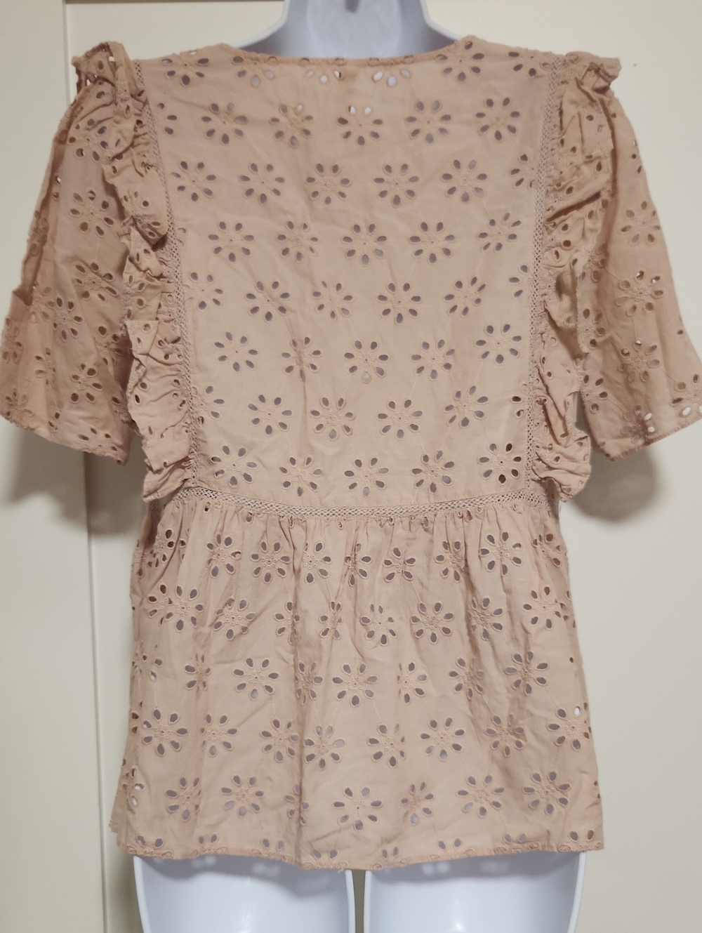 Zara Trf Eyelet Ruffle Top - Picture 5 of 9